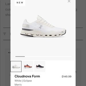 Men’s On Cloud - Cloudnova Form - White | Eclipse